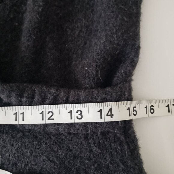 Anthropologie XS Faux Wrap Soft Alpaca Wool Surplice VNeck Collar Grey Sweater - Picture 15 of 16